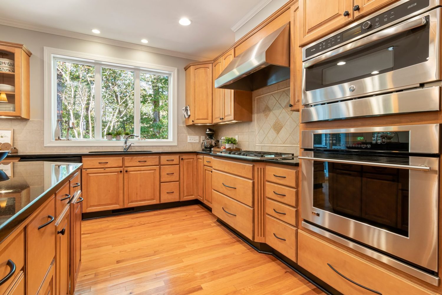 Sparkling clean breakroom kitchen after professional cleaning